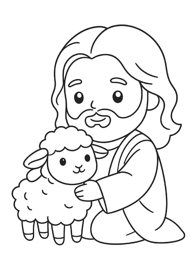 desenhos de jesus para colorir e imprimir para imprimir e colorir - imagem 4